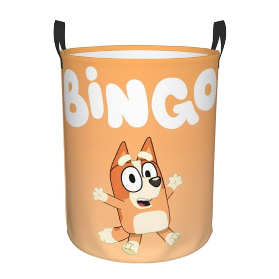 Johaoi Bluey Pattern Round Large Laundry Basket -Storage Basket - Toy Storage Basket, Perfect as Hamper, Kids Room Storage, and Toy Containment-