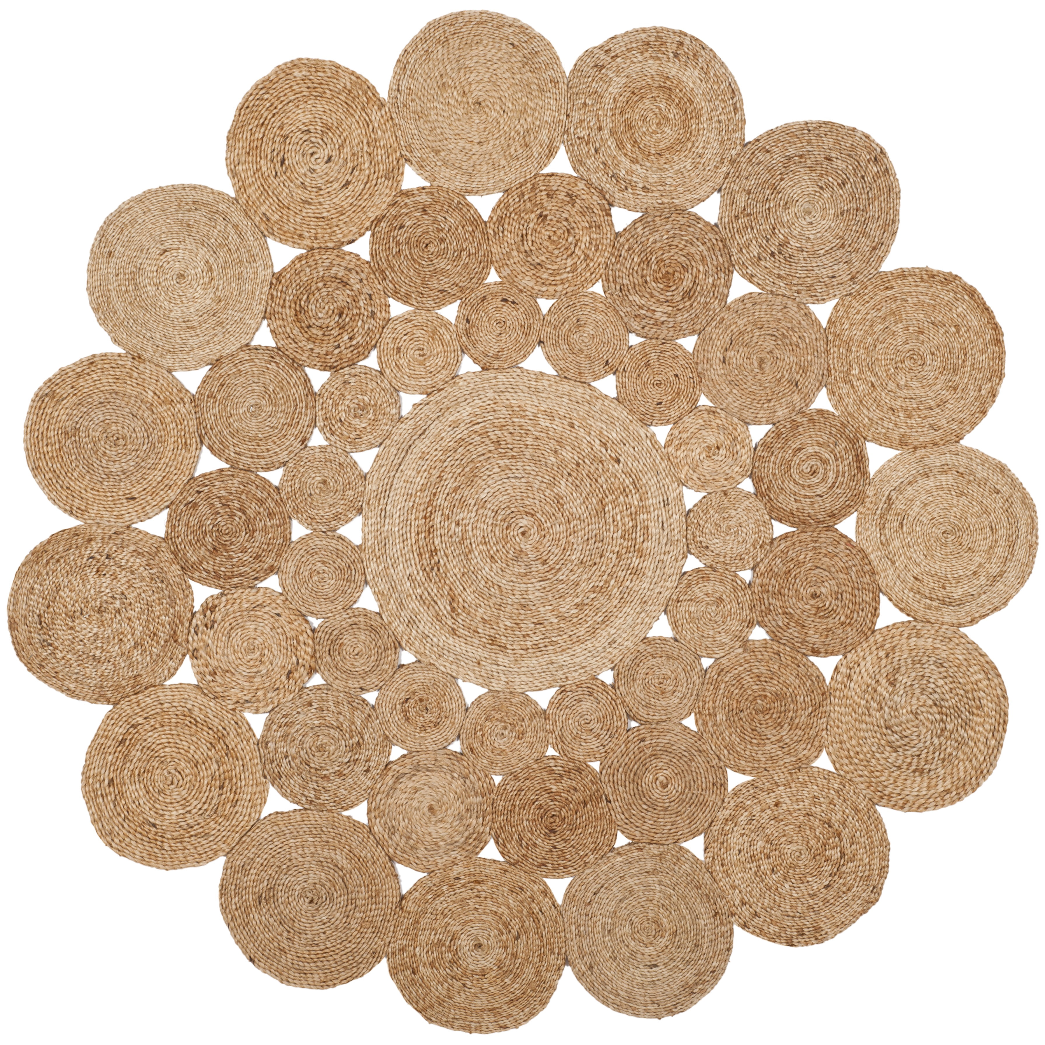SAFAVIEH Natural Fiber Christian Geometric Area Rug, Natural, 10' x 10' Round