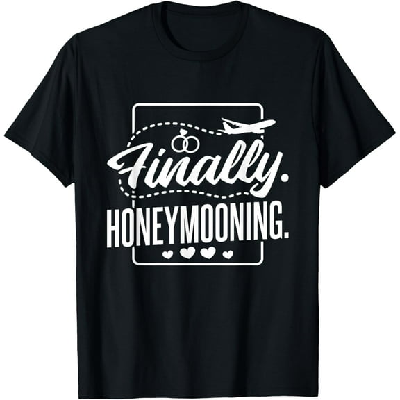 Playful Comfort Tee - Finally Honeymooning, Newlywed Couple and Honeymoon T-Shirt