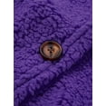 thumbnail image 5 of Fangasis Ladies Outwear Long Sleeve Jacket Cardigan Coat Women Loose Fluffy Party Purple M, 5 of 8