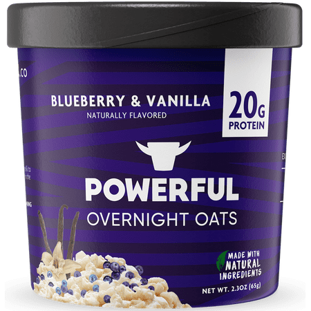 Powerful Overnight Oats Blueberry & Vanilla, 2.3oz/65g