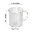 thumbnail image 3 of Btomtd 400ml Clear Plastic Mouthwash Cup for Couple with Handle Toothbrush Mug Bathroom Mouthwash Mug for Household and Dorm, White, 3 of 6
