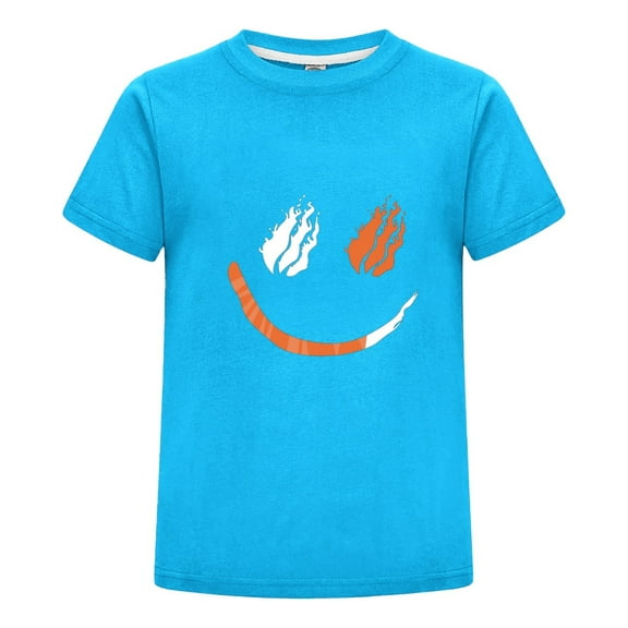 Scratch Tiger Claw Fire Short Sleeve Cotton Tee for Kids – Gaming Shirt – Preston Playz Fan Apparel Boys Girls