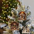 thumbnail image 5 of 2025 Christmas Nativity Scene Ornaments Religious Acrylic 2D Hanging Pendant The Birth of Jesus Christian Christmas Tree Decorations Xmas Holiday Memorial Keepsake Gift, 5 of 9