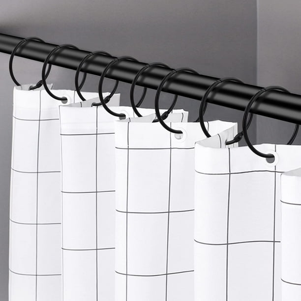 24pcs Shower Curtain Rings Rustproof, Shower Curtain Pole Hooks