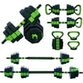 thumbnail image 1 of AKDSteel 4-in-1 Adjustable Dumbbell Set – 44lb Multifunction Strength Training, Push Up Stand, Home Workout Equipment for Women & Men, Green, 1 of 6