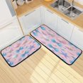 thumbnail image 7 of 2-Piece Kitchen Rugs Set Non-Slip Mats Carpet Floor for Kitchen, Bathroom (19.7"x27.6" & 19.7"x47.2") Seashells and Bows, 7 of 7