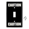 thumbnail image 2 of Caution Warning Plastic Wall Decor Toggle Light Switch Plate Cover, 2 of 3