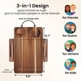 thumbnail image 4 of Danfoxer 3 in 1 Acacia Wood Couch Arm Tray,Couch Tray with Cup holder and Phone Holder,Folding Sofa Armrest Tray Clip-On Sofas Desk for Drinks,Snacks,Phone,Remote Control, 4 of 6