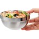thumbnail image 5 of Xiao Hua cuencos de acero inoxidable de 18 cm para aperitivos, sopas, ensaladas ligeras y platos metálicos de doble pared para salsas, arroz, fideos y helados., 5 of 5