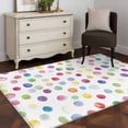 thumbnail image 3 of Colorful Polka Dot Runner Rug 2.7x5 FT, Non Slip Entryway Carpet, Rainbow Polka Dot Watercolor Washable Soft Floor Carpet Entrance Mat Non-Shedding Throw Rug for Hallway Laundry Room Bedside, 3 of 9