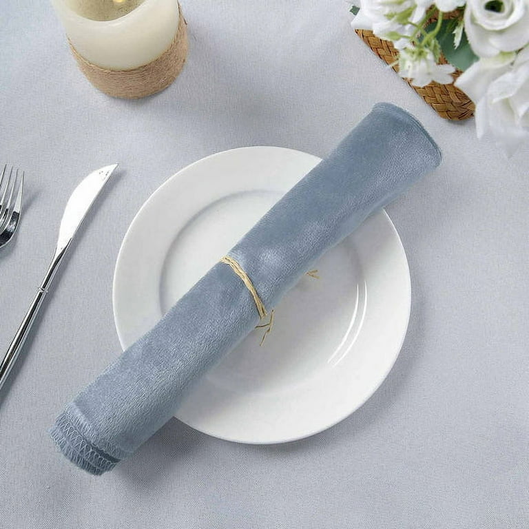 Silver Velvet napkins, velvet polyester table napkin wholesale