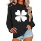 thumbnail image 2 of Ounisa St. Patrick's Day Sweatshirt for Women Clover Graphic T Shirts Patty's Day Long Sleeve Tee Tops Pullover, 2 of 6