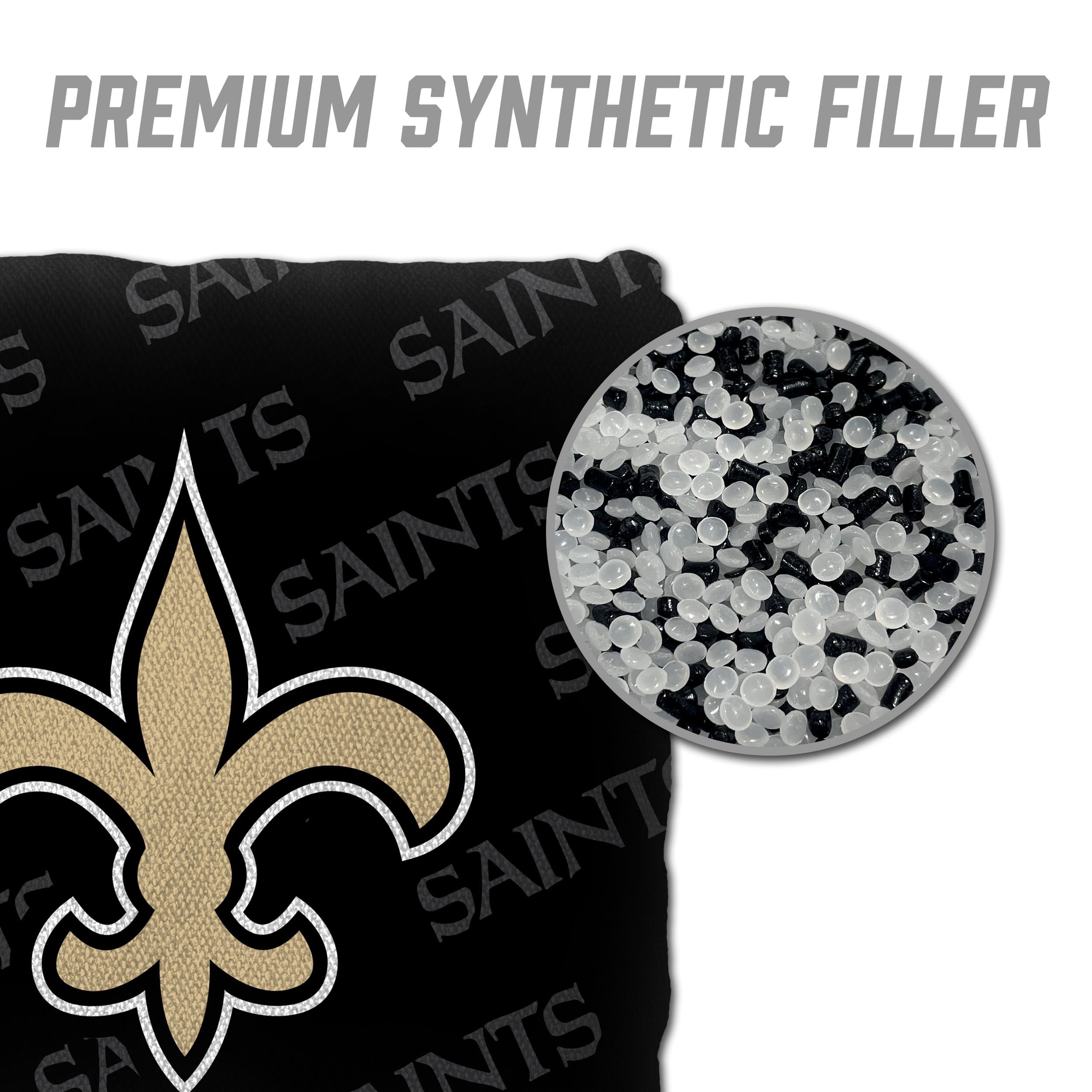 NFL New Orleans Saints Cornhole Bags - 4PK - Black