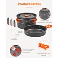 thumbnail image 4 of Kit de utensilios de cocina para acampar Fitense para 2 a 3 personas, 22 unidades, 4 of 8