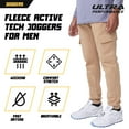 thumbnail image 5 of Ultra Performance 3 Pack Mens Sweatpants, Fleece Cargo Joggers for Men with Pockets, 5 of 7