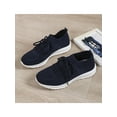 thumbnail image 2 of White Sneakers for Women Lace Up Shoes Wide Width Running Athletic Shoes Comfort Trainers Non Slip Royal Blue 5.5, 2 of 8