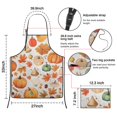 thumbnail image 7 of Fall Pumpkins and Autumn Leaves Apron-Garden Aprons for Women with Pockets-Cotton Linen Waterproof Kitchen Cooking Gardening Aprons Adjustable for Kitchen,Cooking,BBQ and Salon 33"x27", 7 of 7