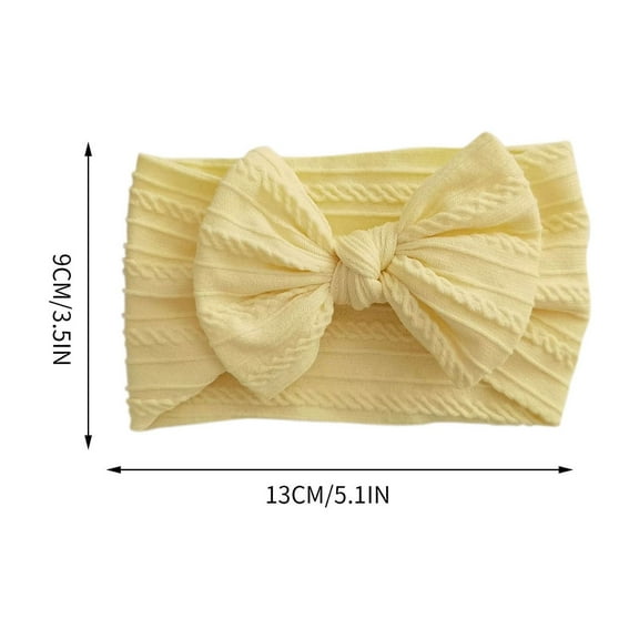 Leodye 1PCS Soft Nylon Headbands with Hair Bows Elastic Hairbands for Daily Wear Photo Prop -5.1*3.5INN
