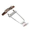 thumbnail image 1 of Metal Tailpiece, Guitar Bridge Adjustable Height Stable Glossy Finish Easy To Install  For 6 String Instruments, 1 of 8