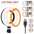 thumbnail image 4 of LED Ring Light 6 with Tripod Stand for YouTube Video and Makeup  Mini LED Camera Light with Cell Phone Holder Desktop LED Lamp with 3 Light Modes & 10 Brightness Level, 4 of 8