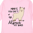 thumbnail image 4 of Inktastic Mimi's You Say Alpaca My Bags Boys or Girls Long Sleeve Toddler T-Shirt, 4 of 5