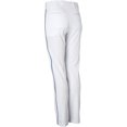 thumbnail image 5 of Wire2wire Youth Tournament Open Bottom Piped Baseball Pant White/Royal Xs, 5 of 8
