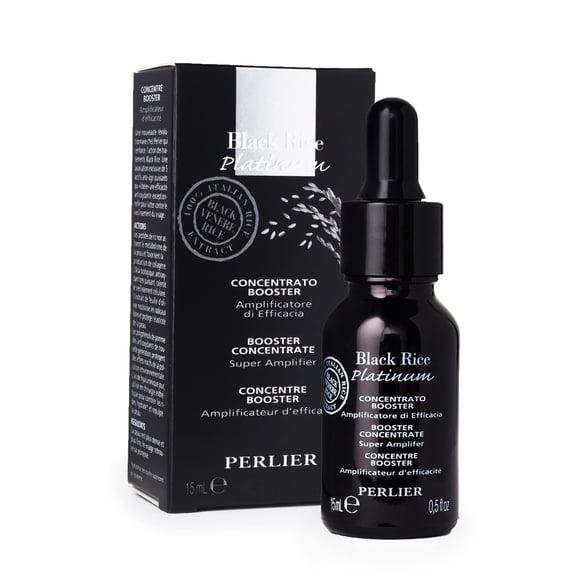Perlier Black Rice Platinum Suero facial potenciador ultra renovador 0.5 fl. onz.