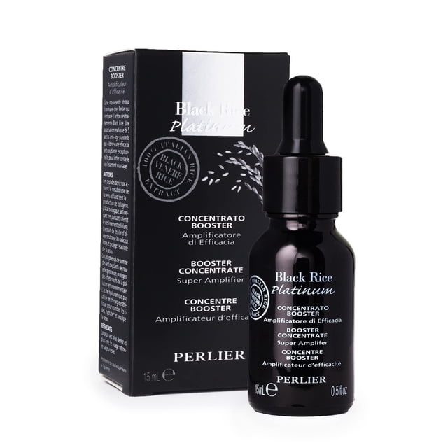 Perlier Black Rice Platinum Suero facial potenciador ultra renovador 0.5 fl. onz.
