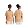 thumbnail image 2 of Raccmtaty Women Short Sleeve T-Shirts Stripe Contrast Color Round Neck Shirts Summer Casual Loose Fit Tops Streetwear, 2 of 7