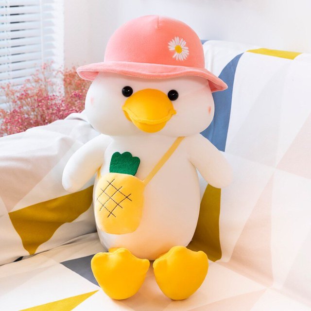 2023 Cute/Soft/Cartoon/Duck Plush Toy/Duck Doll with Carrying Bag/Children's Birthday Gift/Christmas Giftpink60cm Deng Xun unisex