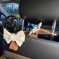 thumbnail image 7 of 2 PCS Car Seat Headrest Hooks, Cute Bow Shaped Vehicle Backseat Storage Hooks, Leather Bow Shaped Car Purse Hook Hanger for Purses/Coats/Umbrellas,etc, 7 of 7
