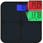 Smart Weigh Digital Bathroom Scale, High Accuracy, Dual Color Weight Change Detection and Smart Step-On Auto Recognition for 8 Users, Black, SW-SMS500-BLK