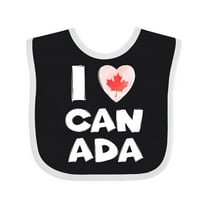 Inktastic I Love Canada Heart with Maple Leaf Boys or Girls Baby Bib