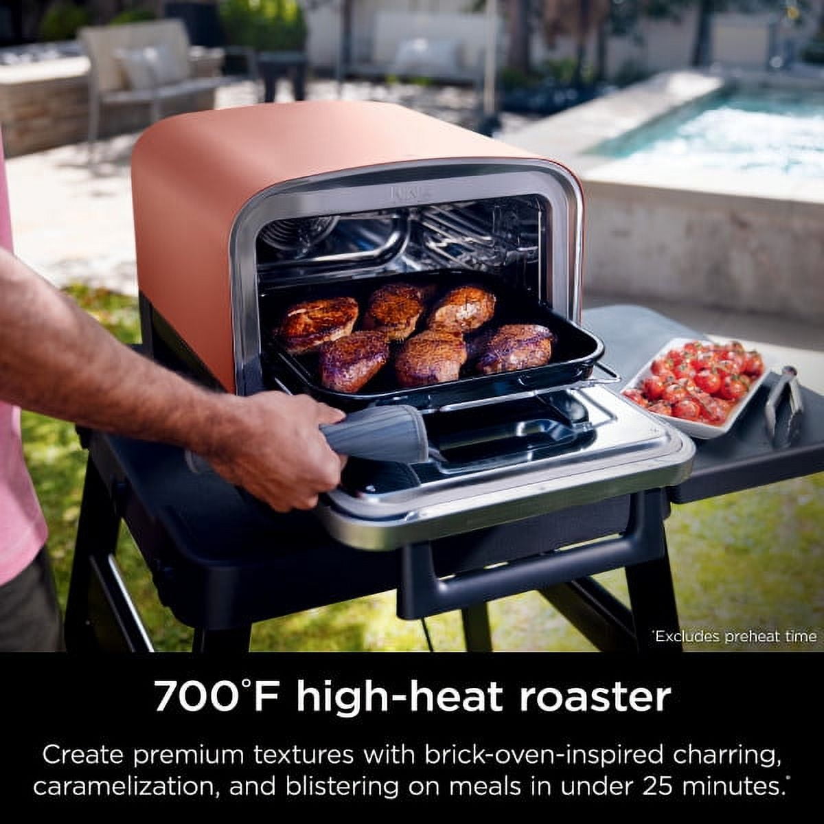 Ninja Woodfire 5-in-1 Outdoor Oven, 700°F High Heat Roaster