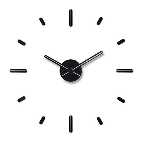 Presentime Co 2nd Gen Office Home Diy Wall Clock Quiet Sweeping No Ticking 22 Inch No Drilling Or Tool Required Easy Installation Night Glow Style 12 Pcs Hour Markers Walmart Com Walmart Com
