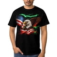 thumbnail image 3 of LAOLIUSN Men's American Flag Eagle T-Shirt, 3D Patriotic Graphic Tee, S-4XL, S-4XL, 3 of 7