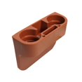 thumbnail image 1 of Relleno de espacio para asiento de automóvil, caja de almacenamiento para espacio de asiento con portavasos, caja de almacenamiento lateral para marrón shamjiam Organizador de huecos para asientos de coche, 1 of 8