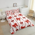 thumbnail image 3 of Erosebridal Princess Bowknot Bedding Queen Comforter Set, Red Ribbon Down Comforter, Cartoon Stripes Decor, Reversible, 3 of 8