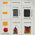 thumbnail image 3 of Portable Storage Bag Large Capacity Golfs Drawstrings Pouches Nylons Mesh Bag for Baseball, Tennis, 3 of 8