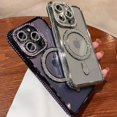 thumbnail image 2 of Luxury Diamond Transparent Magnetic Case For iPhone 15 14 13 12 11 Pro Max Plus For Magsafe Cases Shockproof Cover Accessories, 2 of 7