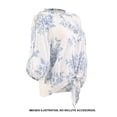 thumbnail image 3 of Blusa George para Dama, Manga 3/4 con Abertura con Amarre en Cintura Estampado Azul T CH, 3 of 4