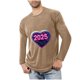 thumbnail image 1 of Blusas y camisas de manga larga con cuello redondo para hombre, deportivas, fitness, hogar, pijamas navideños estampados, camiseta de manga larga con cuello redondo, blusa de poliéster para hombre, 1 of 3