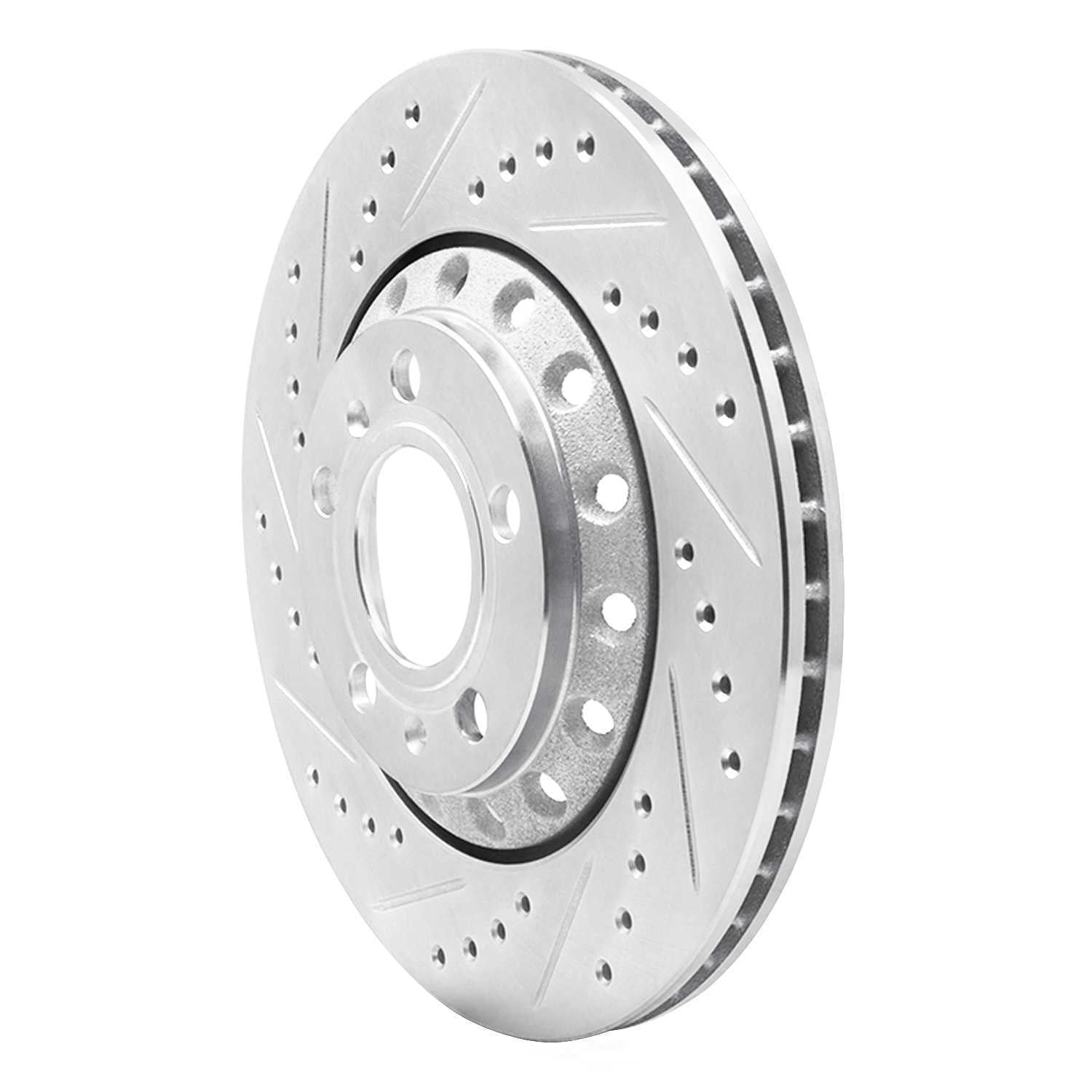 Dynamic Friction Company 631-73040L DFC Brake Rotor - Drilled And Slotted - Silver