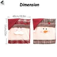thumbnail image 2 of PULLIMORE Christmas Chair Back Covers Santa Claus Snowman Chair Covers Xmas Chair Cap For Dining Room Home Xmas Holiday Party Decor (Snowman), 2 of 8
