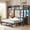 Black, variant on Twin Over Full Bunk Bed with Desk, Metal Bunk Bed Frame with Drawers, LED Lights, Charging Station, Shelf, Storage Bag and Handrail, Black