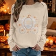thumbnail image 2 of IDOCLOTHES Hello Pumpkin Sweatshirt for Women Long Sleeve Crewneck Halloween Sweaters 2026 Trendy Pullover Tops Plus Size Clothes Womens Fall Fashion Clothing Beige, XL, 2 of 6