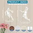 thumbnail image 4 of 2pcs Basketball Sports Stencil 11.8×11.8/11.7×8.3inch Large Basketball Player Stencils for Painting with Paint Brush Reusable Dunk Dribbling Basket Stencils for Wood Canvas Wall Furniture, 4 of 9