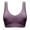 Gray Purple No Chest Pad, variant on Large Size Seamless Racerback Sports Bra - No Padding No Wire Lightweight Nylon & Spandex for Maximum Support & Comfort