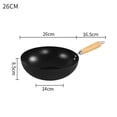 thumbnail image 1 of Non-stick Frying Pan for Flat Bottom Wok Iron Pots Kitchen Cookware 18-28CM, 1 of 10